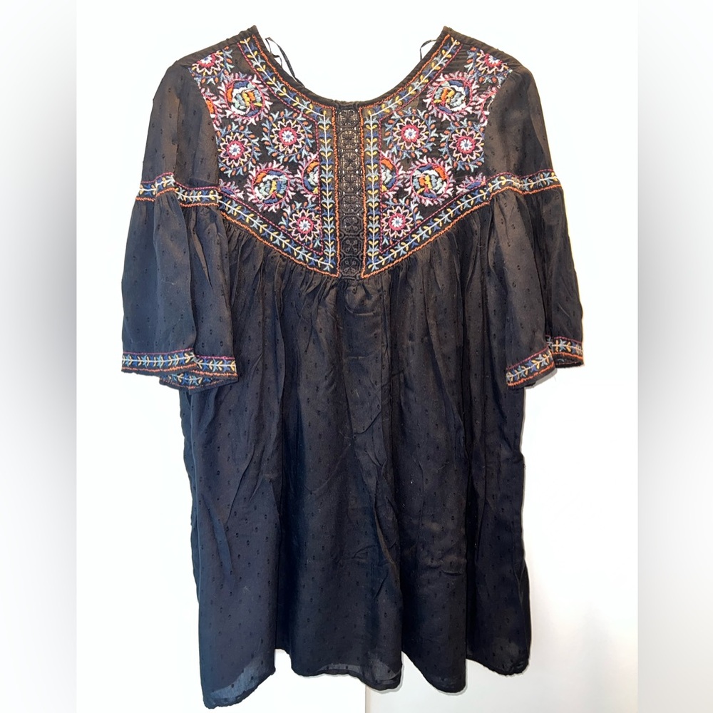 ZARA TRF Embroidered Dress